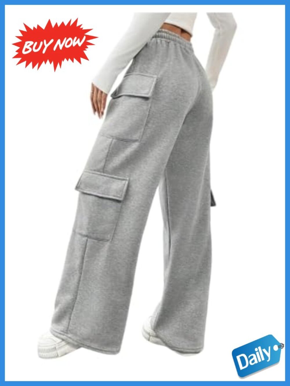 Women's Wide Leg Sweatpants Cargo Pants with Pockets